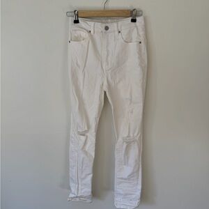 Classic White Straight Leg Women's Jeans